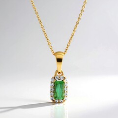 Collana in argento con Tormalina Verde di Benedito