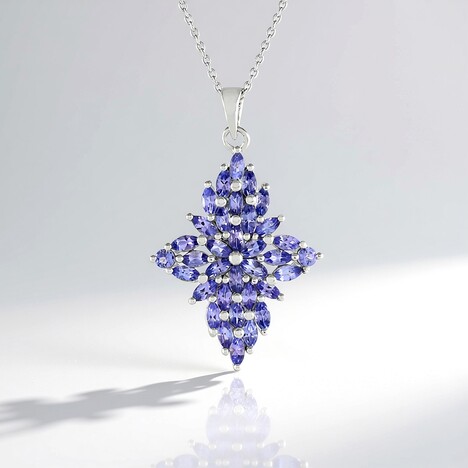 Collana in argento con Tanzanite