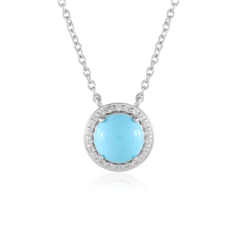 Collar en plata con Turquesa bella durmiente (Faszination Türkis)