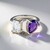 Anello in argento con Ametista Siberiana