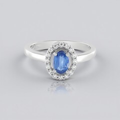 Bague en argent et Kyanite du Népal