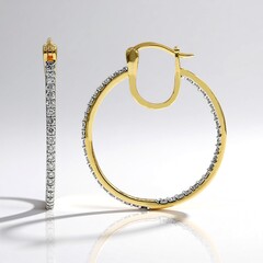 Orecchini in oro con Diamante SI1 (G)