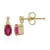 Orecchini in argento con Rubino Bemainty
