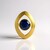 Pendentif en argent et Saphir étoilé bleu (MONOSONO COLLECTION)