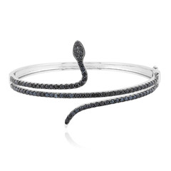 Schwarzer Spinell-Silberarmreif