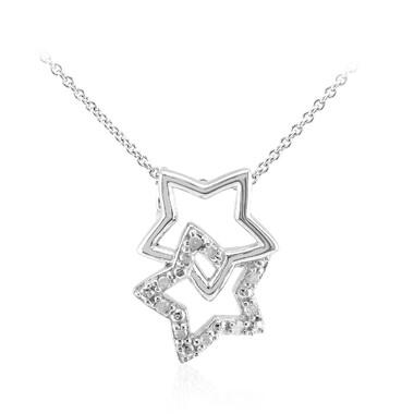 I2 (I) Diamant-Silberhalskette