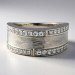 Anello in argento con Topazio Bianco