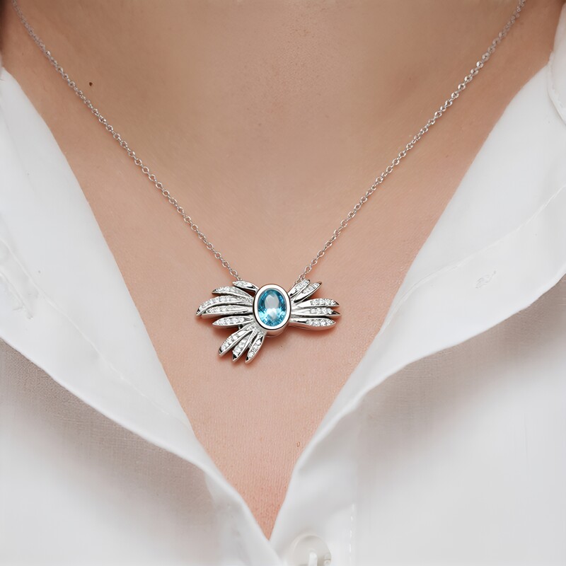 Pendentif en argent et Zircon de Ratanakiri (MONOSONO COLLECTION)