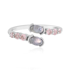Pinkfarbener Maniry-Labradorit-Silberring
