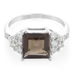 Rauchquarz-Silberring