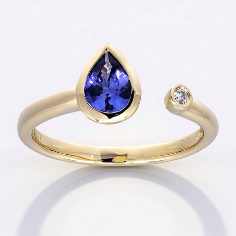 Anello in oro con Tanzanite AAA (CIRARI)