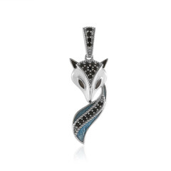 Ciondolo in argento con Spinello Nero (Adela Silber)
