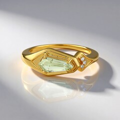 Anello in argento con Ametista Verde