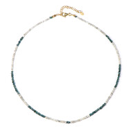 Zilveren halsketting met Fancy diamanten