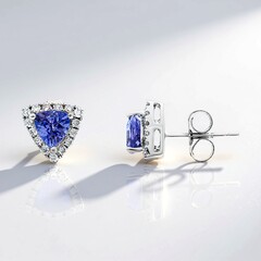 Orecchini in oro con Tanzanite AAA