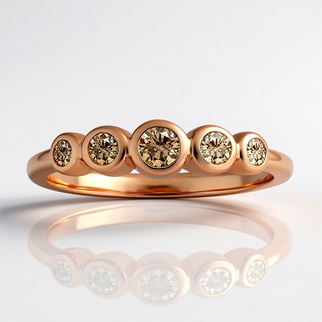Anello in oro con Diamante Rose de France SI1 di Argyle (Annette)