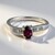 Anello in argento con Rodolite