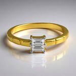 Anello in oro con Diamante SI1 (G) (Annette)