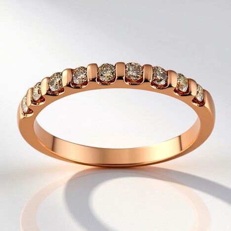 Anello in argento con Diamante Rose de France SI1 di Argyle (Annette)