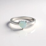 Anello in argento con Acquamarina Brasiliana