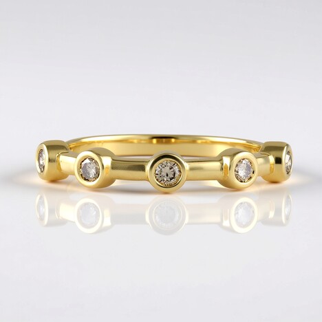 Anello in oro con Diamante Champagne SI1
