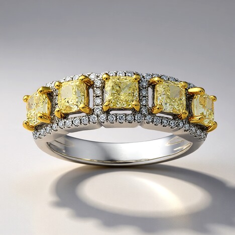 Anello in oro con Diamante Giallo SI2 (CIRARI)