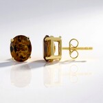 Orecchini in argento con Quarzo Champagne