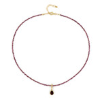 Mozambique Garnet Silver Necklace