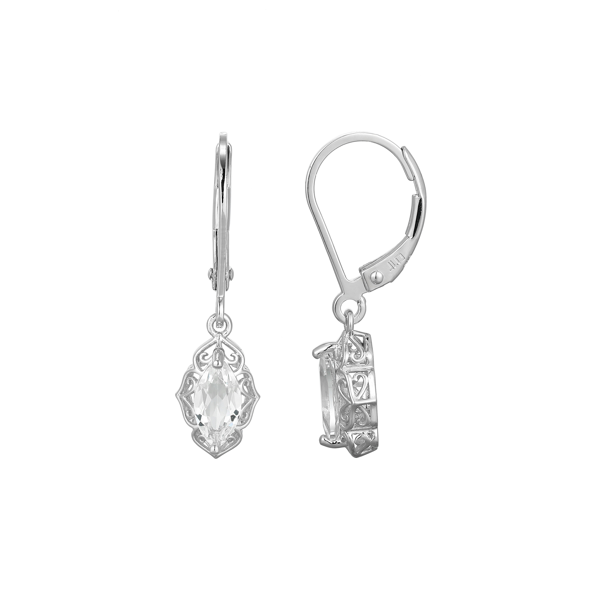 Pendientes De Oro Blanco Con Topacios ATELIER