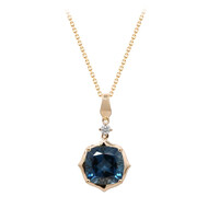 Londonblauer Topas-Goldhalskette (CIRARI)