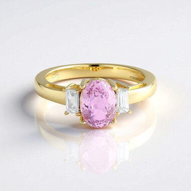 Bague en argent et Kunzite