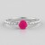 Anello in argento con Calcedonio Rosa