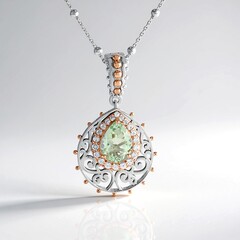 Collana in argento con Ametista Verde (Dallas Prince Designs)