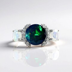 Anello in argento con Opale Mezezo