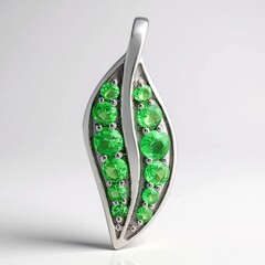 Ciondolo in argento con Tsavorite AAA del Kenia