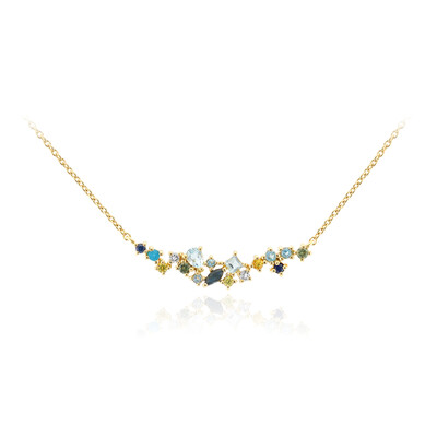 Collier en argent et Saphir vert