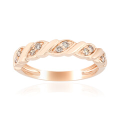 Gouden ring met SI1 Argyle Rose De France Diamanten