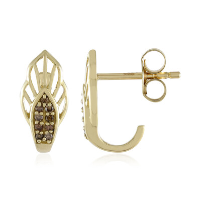 Boucles d'oreilles en or et Diamant champagne I2 (Ornaments by de Melo)