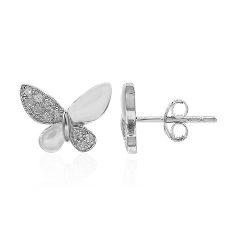 Boucles d'oreilles en argent et Diamant I3 (I)