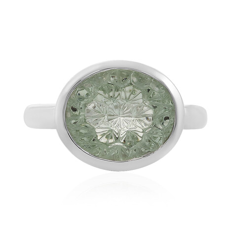 Bague en argent et Améthyste verte (MONOSONO COLLECTION)