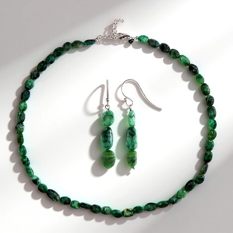 Parure in argento con Smeraldo Socoto