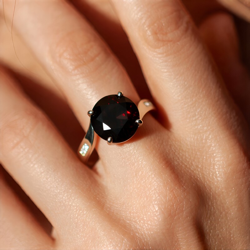 Rauchquarz-Silberring