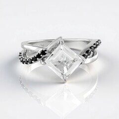 Anello in argento con Topazio Bianco