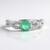 Anello in argento con Smeraldo Russo (Adela Silber)