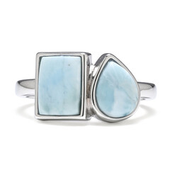 Anello in argento con Larimar
