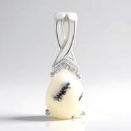 Pendentif en argent et Agate dendritique