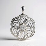 Pendentif en argent et Zircon (Ornaments by de Melo)