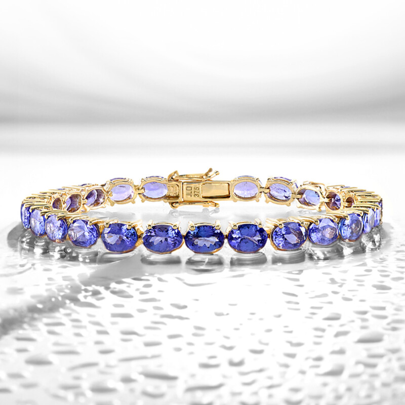 Brazalete en oro con Tanzanita