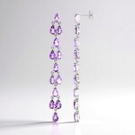 Boucles d'oreilles en argent et Améthyste
