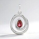 Ciondolo in argento con Tormalina Rosa Brasiliana (Pallanova)